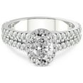 thumbnail image 4 of 5 Carat IGI Certified Oval Shape Lab Grown Diamond Engagement Ring | 14K White Gold |Luna Split Shank Halo Diamond Ring | FG-VS1-VS2 Quality Friendly Diamonds, 4 of 5