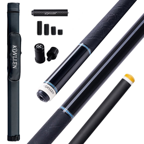 KONLLEN Carbon Fiber Pool Cue Stick with 11.8mm white Low Deflection Hand-Made Inlay Billiard Cue