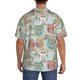 thumbnail image 3 of Balery Cute Owl Camisa Casual de Manga Corta con Botones para Hombre, Texturizada, Estilo Cubano, para Playa, Verano-X-Large, 3 of 5
