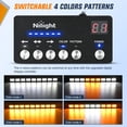 thumbnail image 3 of Nilight 162 LED Traffic Advisor Strobe Light Bar 2-in-1 Amber White Emergency Warning Hazard Lights with Controller 4 Switchable Color 36 Flash Pattern for Trucks Cars Tow Plow, 3 of 9