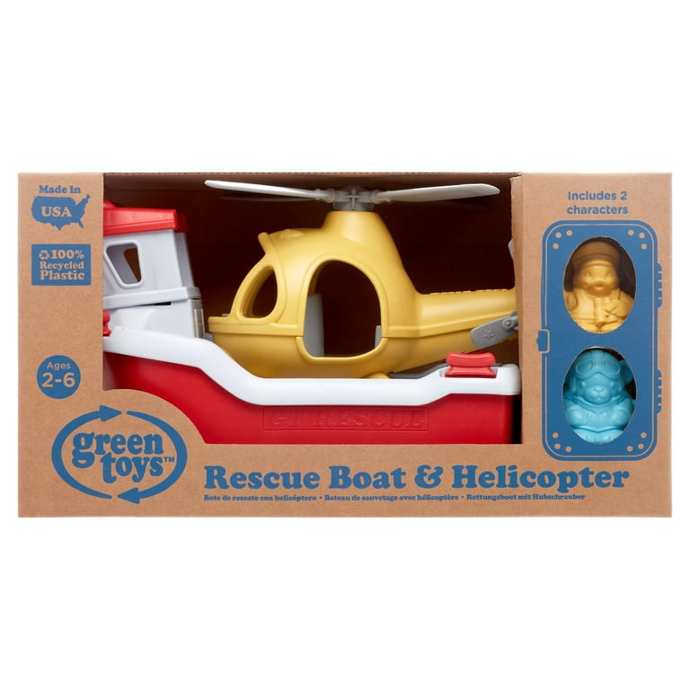 Green toys rescue boat cheap and helicopter