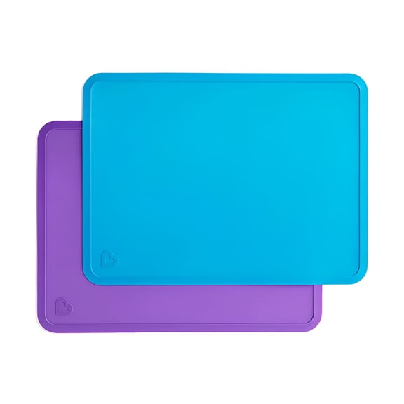 ACDANC Silicone Placemats for Kids,2 Pack,Blue/Purple