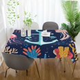 thumbnail image 3 of Yayeee Tablecloths 60" x 60" Rectangle Wrinkle Resistant Party Table Cover, Blue Anchor, 3 of 8