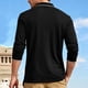 thumbnail image 4 of pstuiky camisa de manga larga para hombre, Top informal holgado de color liso con medio botón y solapa de manga larga para hombre Tops de hombre s, 4 of 7