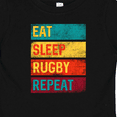 thumbnail image 4 of Inktastic Rugby Player Eat Sleep Rugby Repeat Boys or Girls Baby T-Shirt, 4 of 5