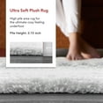 thumbnail image 4 of nuLOOM Gynel Contemporary Shag Area Rug, 4', Round, Snow White, 4 of 13
