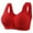Red, variant on Ndbuld Large Size Women's Bra Women's Sexy Non Magnetic And Non Steel Ring Gathered Bra With Thin Cup And Adjustable Sexy Lace Bra Underwear,Gray,3XL