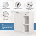 thumbnail image 5 of DEYGIA Tilt Out Trash Cabinet 10 Gallon, Trash Can Cabinet with 2 Storage Areas for Kitchen, Living Room, Bathroom, Freestanding Trash Cabinet with Hideaway Drawer, 5 of 7