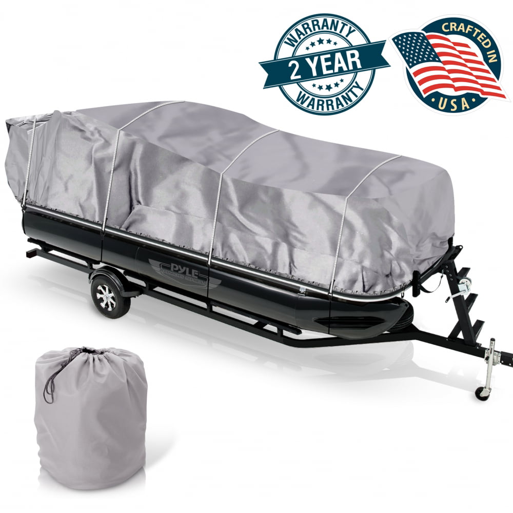 PyleSports PCVHP441 Armor Shield Pontoon Boat Cover 21'-24'L Beam Width to 96'' 