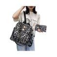 thumbnail image 6 of hirigin Women Casual Bag Set, Daily Leopard/Cow Printed Dual-Use Backpack/Shoulder Bag+printed Handbag, 6 of 8