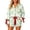 Pajama Set Light Green, variant on Women's Silky Satin Pajama Set, Christmas Tree Print Long Sleeve Shirt with Shorts 2 Piece Christmas Pjs Sets, Soft Silk Sleepwear Button-Down Top with Pocket, Green XXL