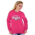 thumbnail image 4 of Eat Veggies Fun Message Vegetarian Sweatshirt for Men or Women Brisco Brands S, 4 of 6