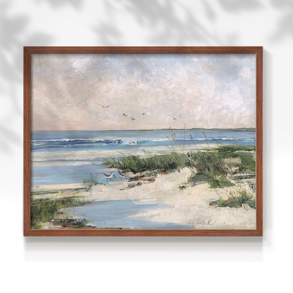 Soft Morning Sea by Sally Swatland - Restickable Framed Giclée Print