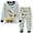 1# Yellow Excavator, variant on POPTEM Toddler Boy Pajamas Long Sleeves Fire Truck Pjs Cotton Sleepwear 2-Piece 2T