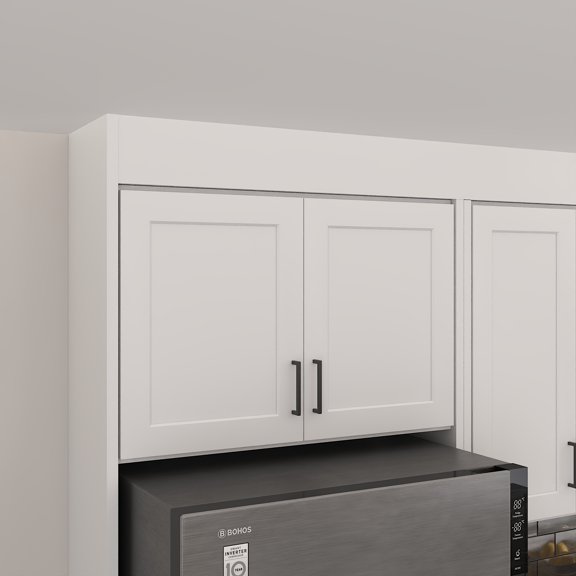 Furinno Shaker Wall Kitchen Cabinet 2-Doors, Ready to Assemble, 12 D x 36 W x 24 H, White