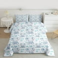 thumbnail image 2 of Homewish Cute Aniaml Elephant Full Size Comforter Sets,Cartoon Loves Pattern Bedding Comforter Set,White Blue Bedding Sets For Kids,Breathable Home Decor Reversible,3 Pieces, 2 of 8