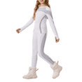 thumbnail image 6 of Charmo Thermal Outfit Sets for Kids Athletic Long Base Layer Girls Boys Top Bottom Activewear Sets with Thumbhole,5-12Years, 6 of 8