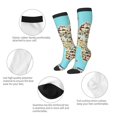 thumbnail image 3 of Balery World Travel Line Icons Map Calcetines novedosos Calcetines deportivos Calcetines hasta la rodilla Calcetines de algodón Calcetines originales y geniales, 3 of 6