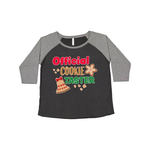 Inktastic Christmas Official Cookie Taster with Bell and Star Cookie Women's Plus Size T-Shirt