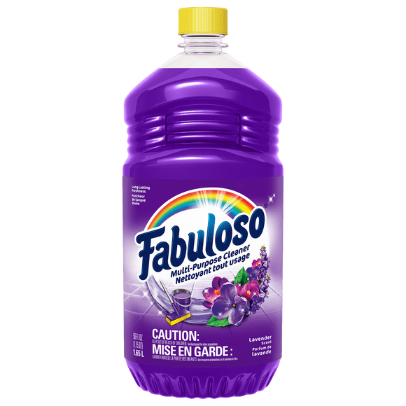 Fabuloso Original Multi-Purpose Cleaner, Powerful Cleaning, Long-Lasting Freshness, No Rinse Floor Cleaner, Lavender Scent, 1.65 L