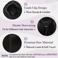 thumbnail image 4 of Yanonmyfd Black Straight Drawstring Ponytail Extension - 28 Inch Long Straight Drawstring Ponytail Extension Natural Looking Fluffy Soft Synthetic Cheer Posh Pony Tails Hairpieces Daily Party, 4 of 38