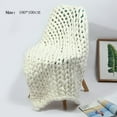 thumbnail image 2 of Manta de punto grueso acogedora, hilo hecho a mano, cama para mascotas, silla, sofá, manta, regalo de decoración del hogar, 2 of 7