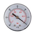 thumbnail image 1 of Manómetro de vacío axial, -1-0 bar/-30-0 inhg, carcasa de hierro inoxidable, montaje inferior Bspt de 1/4", manómetro de presión de aire, manómetro de presión de agua, manómetro hidráulico, 1 of 5