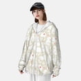 thumbnail image 3 of Yiaed White Rabbit Print Sun Shirts UPF 50+ Protection Hoodie Rash Guard Shirt UV Shirt Long Sleeve Fishing Outdoor Lightweightase-Large, 3 of 5