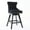 Black, variant on Swivel Bar Stools Set of 2, Velvet Counter Height Bar Stools with Back, Swivel Dining Chair with Button Tufted and Wooden Legs, Kitchen Chair Counter Stools for Kitchen Island Kitchen Counter, Beige
