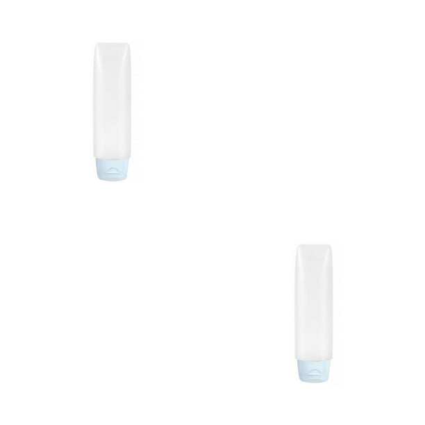 Yuarrent Travel Bottle Gel de ducha Contenedor de de Recargable A prueba de fugas Pocket Squeezable Dispenser Tube 30ML Azul 2piezas