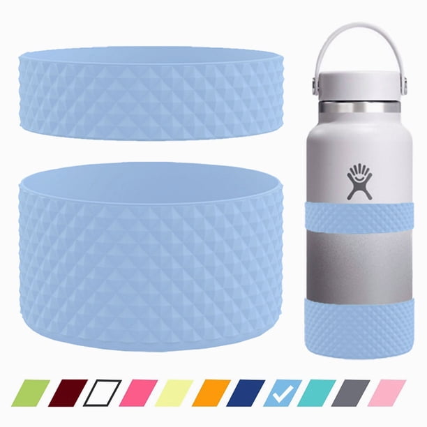 (Solo cubierta de copa) Protección contra abolladuras y rayones | Bota for botella de agua con diseño de textura de diamante y correa for botella de agua | Tapa base de silicona |