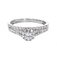 thumbnail image 5 of Diamond Ring Set White Gold Halo Diamond Engagement Ring and Wedding band Set 1/2ctw, 5 of 5