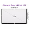 thumbnail image 2 of Écran de Projection 60 Pouces 16 9 HD Pliable Anti-Pli Projecteur Portable Écran de Films pour Cinéma Maison Support Extérieur Intérieur Projection Double Face, 2 of 8