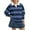 271#Blue, variant on Harpily Women's Sweaters Women's Oversized Striped Sweatshirt Long Sleeve Rugby Collared Pullover Tops Loose Fit Shirt