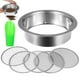 thumbnail image 1 of Juego de tamiz para tierra, kit de tamiz para tierra de jardín, bandeja de tamizado de malla de acero inoxidable con 5 tamaños de mallas de tamiz (0,04"-0,48") y pala para tierra de bonsái, juego de t, 1 of 6