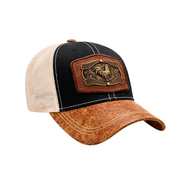 Knite Gorra Trucker Vaquera Gallo Estilo Western con Herraje Premium