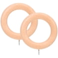 thumbnail image 1 of Miangastore 2pcs Handicraft Wooden Curtain Rings Curtain Wood Curtain Rings Farmhouse Rings for Curtains, 1 of 9
