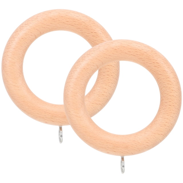 Miangastore 2pcs Handicraft Wooden Curtain Rings Curtain Wood Curtain Rings Farmhouse Rings for Curtains