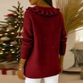 thumbnail image 5 of Laqbezok Ruffle Peter Pan Collar Sparkly Knit Sweater, Women's Long Sleeve Sequin Ribbed Pullover, Vintage Romantic Glitter Jumper Fashion Outfit, 5 of 5