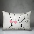 thumbnail image 3 of Creative Products Cute Bunny with Bow 14x20 Spun Poly Pillow, 3 of 3