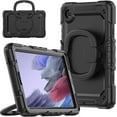 thumbnail image 1 of KOMI Compatible with Galaxy Tab A7 Lite 8.7” 2021, Built in Screen Protector, Shockproof Heavy Duty Protective Rugged Cover with Shoulder Strap Black, 1 of 5