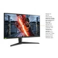 thumbnail image 5 of LG UltraGear 27" Gaming Monitor 27GL83A-B QHD 2560 x 1440 (2K) 144 Hz 1ms HDMI, DisplayPort, Audio NVIDIA G-Sync Compatible IPS Height, Pivot, Tilt Adjust, 5 of 6