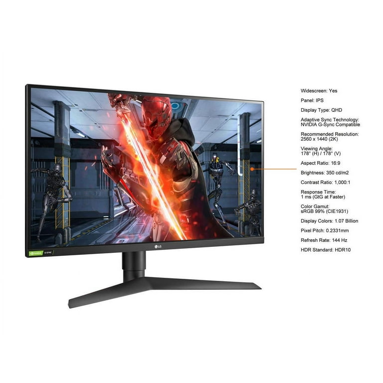 27 LG UltraGear 27GN800P-B - 2560x1440 - 144Hz - IPS - 1 ms - Skärm