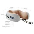 thumbnail image 2 of Yeacher U-shaped Massage Pillow Electric Neck Massager 3 Levels Intensity 15min Timing Built-in Battery Comfortable Vibration Kneading Heating Massage Pillow for Neck Relax Pain, 2 of 7