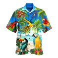 thumbnail image 3 of Camisas con estampado 3D de palmeras y mangas cortas para hombre, camisa hawaiana de gran tamaño con botones, blusas casuales de verano, camisa para hombre, 3 of 5