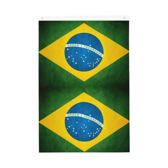 Double Sided House Flag Brazilian Flag Garden Flag For Outside Room House Yard Indoor (2x3ft)