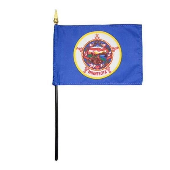 Annin Flagmakers 150022 4 x 6 in. Eb Minnesota Mounted, Pack Of 12
