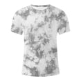 thumbnail image 3 of Tie Dye T Shirts for Men 2026 Summer Casual Short Sleeve Crewneck Camo Print Tee Shirt Streetwear, 3 of 5