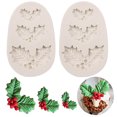 thumbnail image 1 of De Hojas De Acebo De Navidad, Molde De Silicona Para Pastel, Molde De Fondant, Adornos Navideños Multiusos Duraderos E Insípidos Kearding HA033580-00, 1 of 5