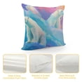 thumbnail image 4 of Polar Bear Reversible Print Pillow Covers " Pack of ,Nature Wild Animal Throw Cushion Covers,Watercolor Rainbow Dreamy Tie Dye Painting Couch Pillow Covers, 4 of 5